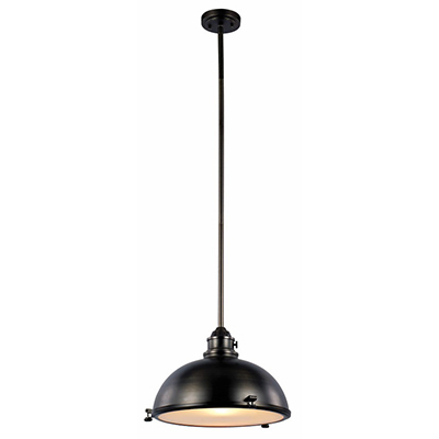 TransGlobe PND-1006 WB 1 Light Drop Pendant - Adjustable in Weathered Bronze